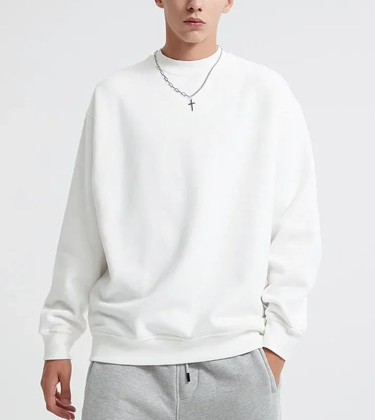 Terry Cotton Pullover Crewneck